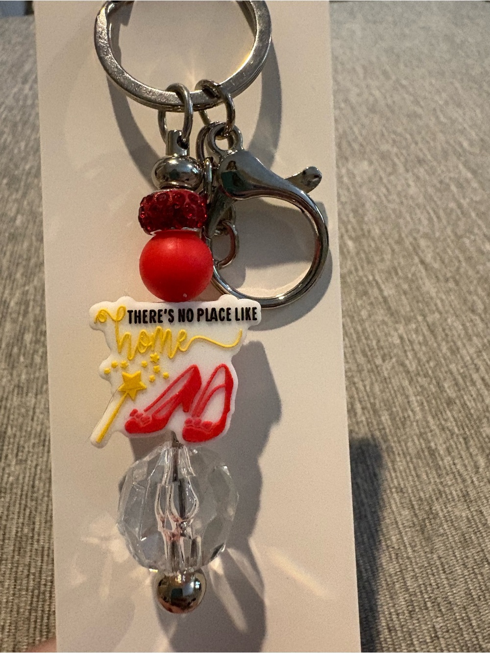 Hand Crafted 'There's No Place Like Home' Keychain - wizard of oz inspired